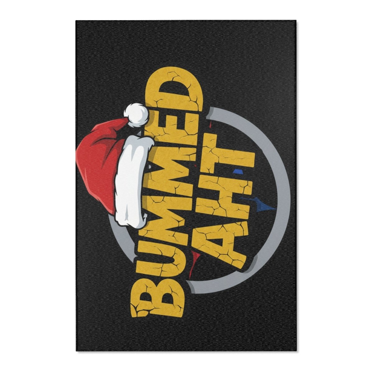 Bummed Aht Christmas Area Rug – Funny Santa Hat Holiday Doormat - Sole & Drip