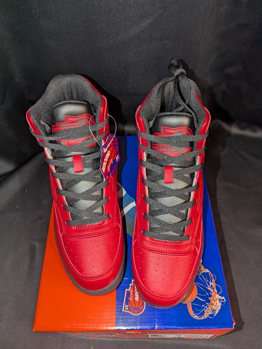 NEW NIB Patrick Ewing REBOUND ORION NON - STRAP Red Black White Men's 8 - Sole & Drip