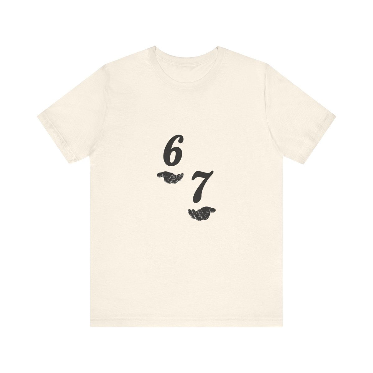 6 7 W hands Tee — Minimal 6 7 w/hands Graphic T-Shirt - Sole & Drip
