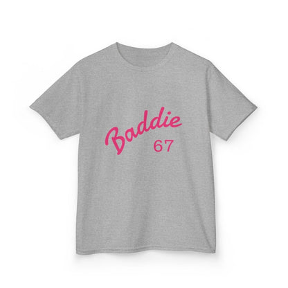 Kids Tee — Pink “Baddie 67” Front & “Slay” Back Graphic - Sole & Drip