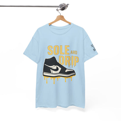 Sole and Drip Short Sleeve Tee — Sneaker Graphic Shirt with 'SOLE AND DRIP' Design