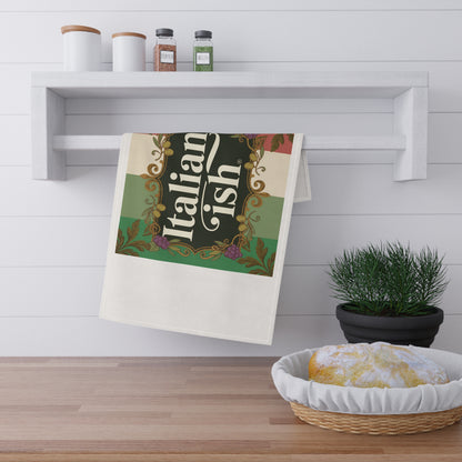 Italian-ish Tea Towel — Vintage Italian Flag Kitchen Towel