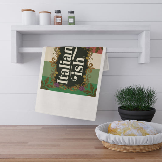Italian-ish Tea Towel — Vintage Italian Flag Kitchen Towel