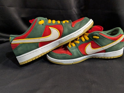 Nike SB Dunk Low Pro PRM "Seattle Supersonics" Green Red US 12 FZ1287 - 300 Used - Sole & Drip