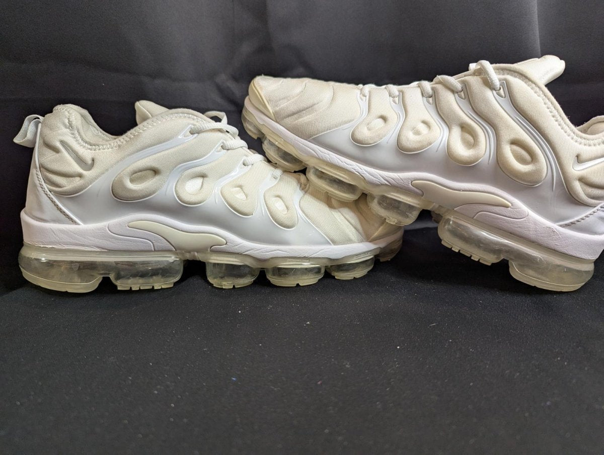 Nike Air VaporMax Plus "Triple White" Used VGC Size 13 924453 - 100 Off White - Sole & Drip