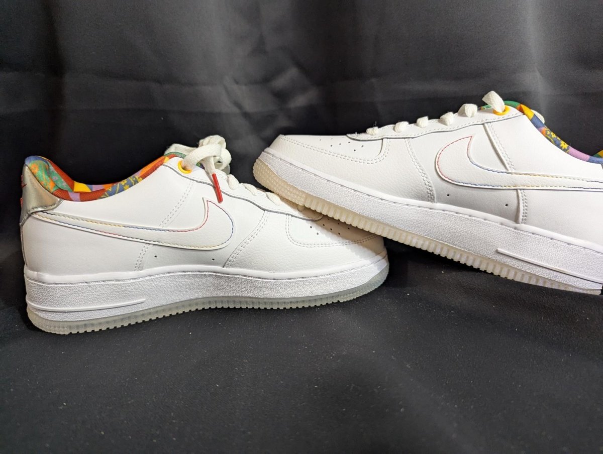 NEW NIB Nike AF1 Low LV8 GS "Playful Print" Multi Heel Size 6.5Y FN8912 - 111 - Sole & Drip