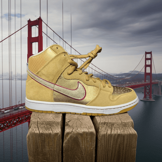 DS Nike SB Dunk High Premium "Thai Temple" Koston 2010 Gold 11.5 313171 - 702 NIB - Sole and Drip