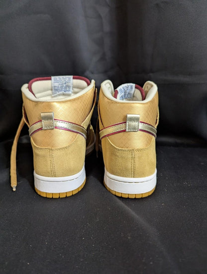 DS Nike SB Dunk High Premium "Thai Temple" Koston 2010 Gold 11.5 313171 - 702 NIB - Sole & Drip