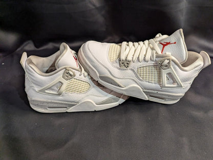 Jordan 4 Retro GS "White Oreo" Size 6.5Y Used VGC w/ Box CT8527 - 100 Speckle - Sole & Drip