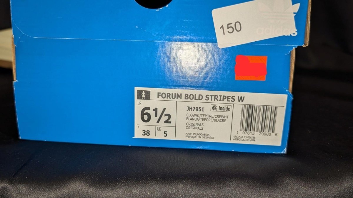 Adidas Forum Bold Stripes Red White Women's Size 6.5 JH7951 - Sole & Drip