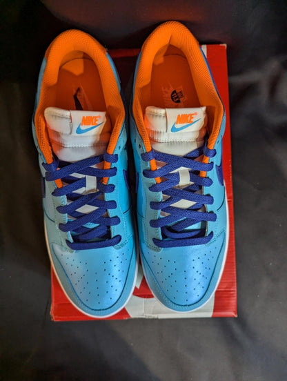 NEW NIB Nike Dunk Low SE "Baltic Blue Total Orange" 11.5 HQ1538 - 416 Aqua Navy - Sole & Drip