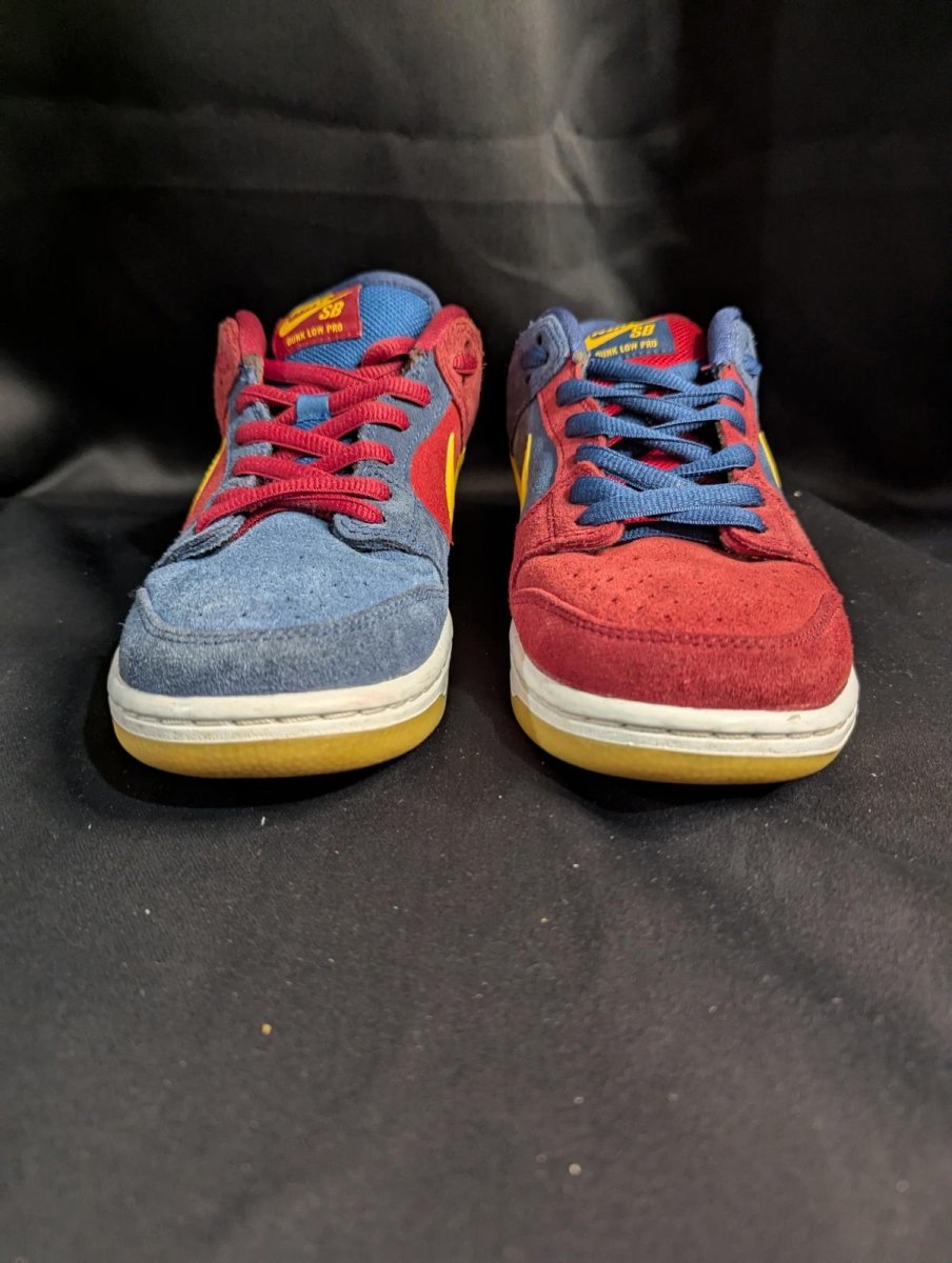 Nike SB Dunk Low Pro "Barcelona" Catalonia Mismatched US 8 DJ0606 - 400 Used - Sole & Drip