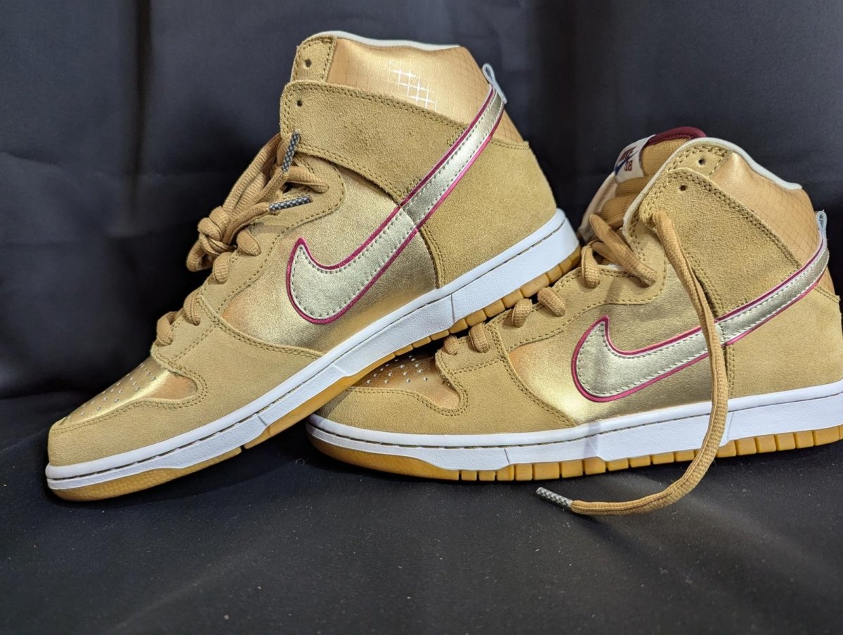 DS Nike SB Dunk High Premium "Thai Temple" Koston 2010 Gold 11.5 313171 - 702 NIB - Sole & Drip