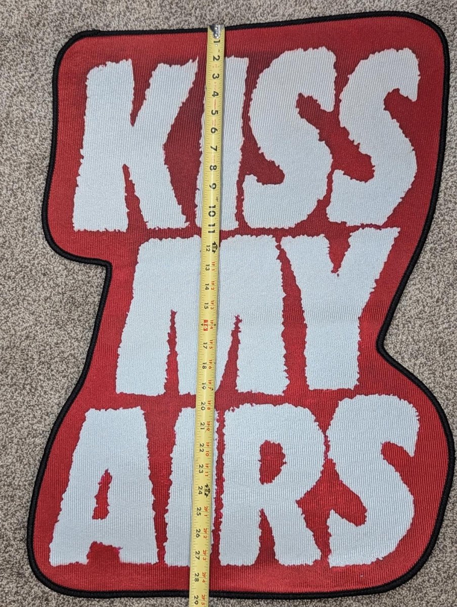 NEW "Kiss My Airs" Sneakerhead Rug Die - Cut Red/Black Hypebeast Mat Floor Decor - Sole & Drip