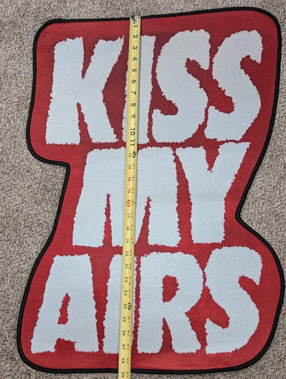 NEW "Kiss My Airs" Sneakerhead Rug Die - Cut Red/Black Hypebeast Mat Floor Decor - Sole & Drip