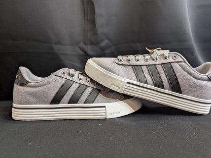 NEW Adidas Daily 4.0 "Grey Four" Black Stripes Men's Size 7.5 IF4493 Low Top - Sole & Drip