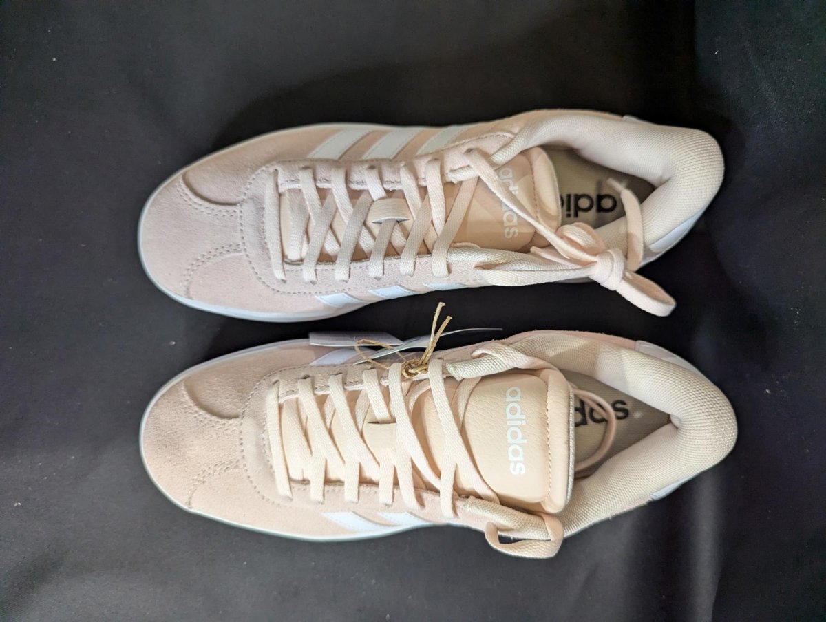 NEW Adidas Pink Suede Platform Sneakers Cloud White Size 6.5 Casual Shoes - Sole & Drip