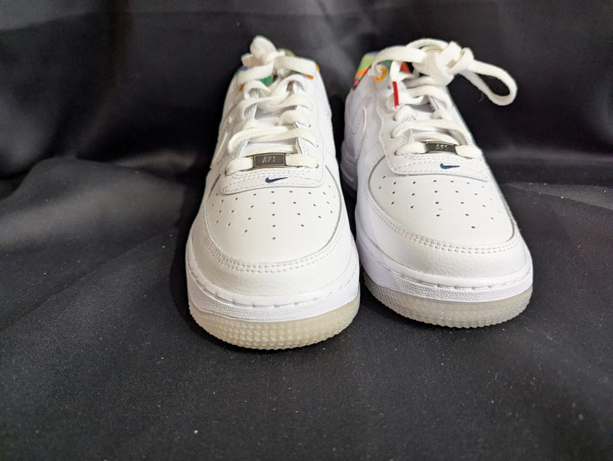 NEW NIB Nike AF1 Low LV8 GS "Playful Print" Multi Heel Size 6.5Y FN8912 - 111 - Sole & Drip