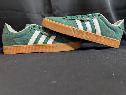 NEW NIB Adidas Daily 3.0 Green White Gum Sole Men's Size 10 IF7487 Casual Shoe - Sole & Drip
