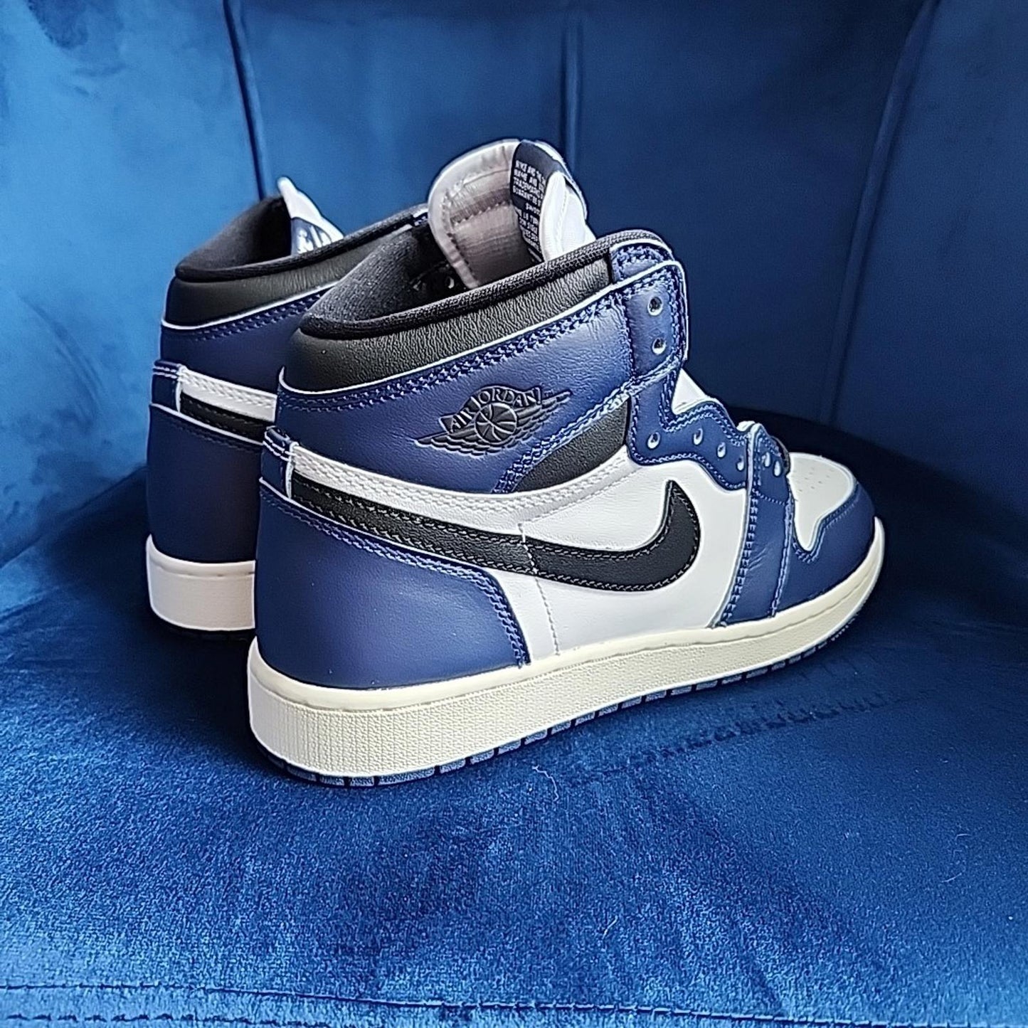 NEW Air Jordan 1 Retro High OG GS 6Y Midnight Navy White Black FD1437-401