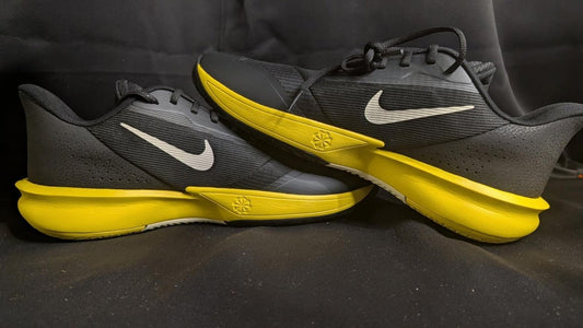 NEW Nike Precision VII Basketball Shoes Black Yellow Men's Size 14 HJ9153 - 001 - Sole & Drip