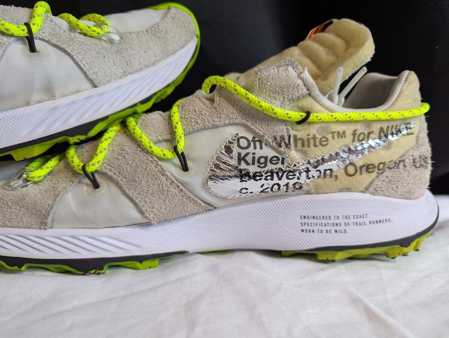 OFF-WHITE x Nike Air Zoom Terra Kiger 5 White 14W/12.5M Used ExcellentCD8179-100