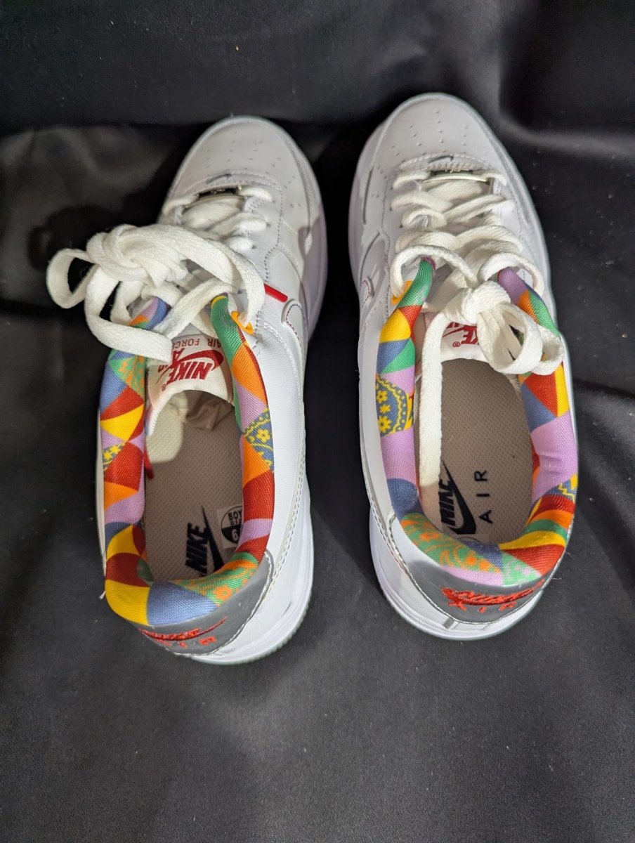 NEW NIB Nike AF1 Low LV8 GS "Playful Print" Multi Heel Size 6.5Y FN8912 - 111 - Sole & Drip
