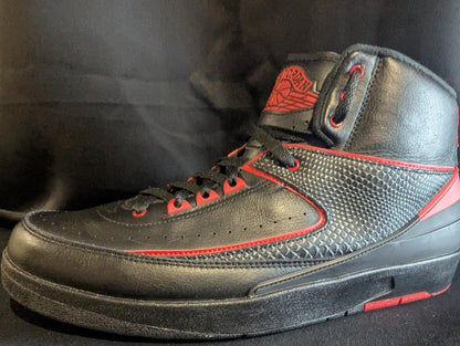 Jordan 2 Retro "Alternate '87" Black Red Size 13 Used VGC 834274 - 001 High Top - Sole & Drip
