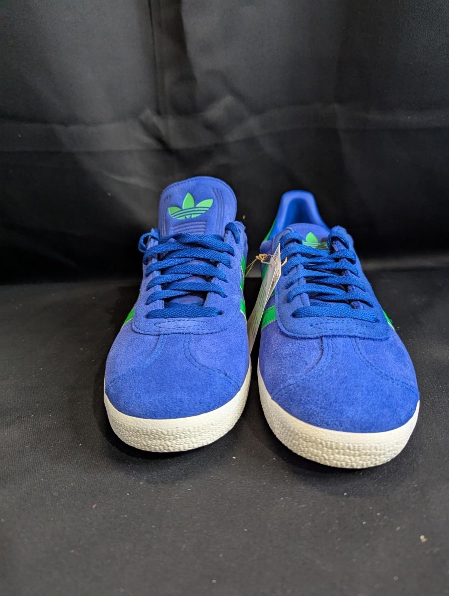 NEW Adidas Gazelle "Royal Blue/Lucid Green" Suede Size 7.5 Retro Sneaker JH5389 - Sole & Drip