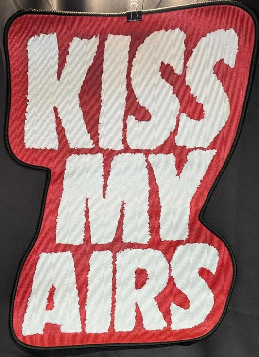 NEW "Kiss My Airs" Sneakerhead Rug Die - Cut Red/Black Hypebeast Mat Floor Decor - Sole & Drip