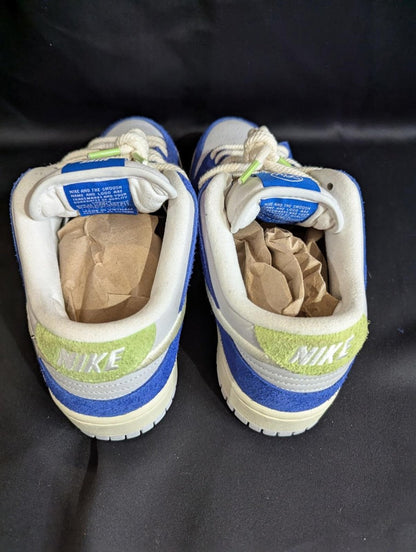 Nike SB Dunk Low x FLY "Gardenia" Size 9 DQ5130 - 400 Blue Suede New - Sole & Drip