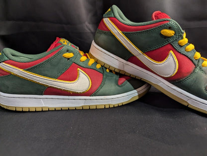 Nike SB Dunk Low Pro PRM "Seattle Supersonics" Green Red US 12 FZ1287 - 300 Used - Sole & Drip