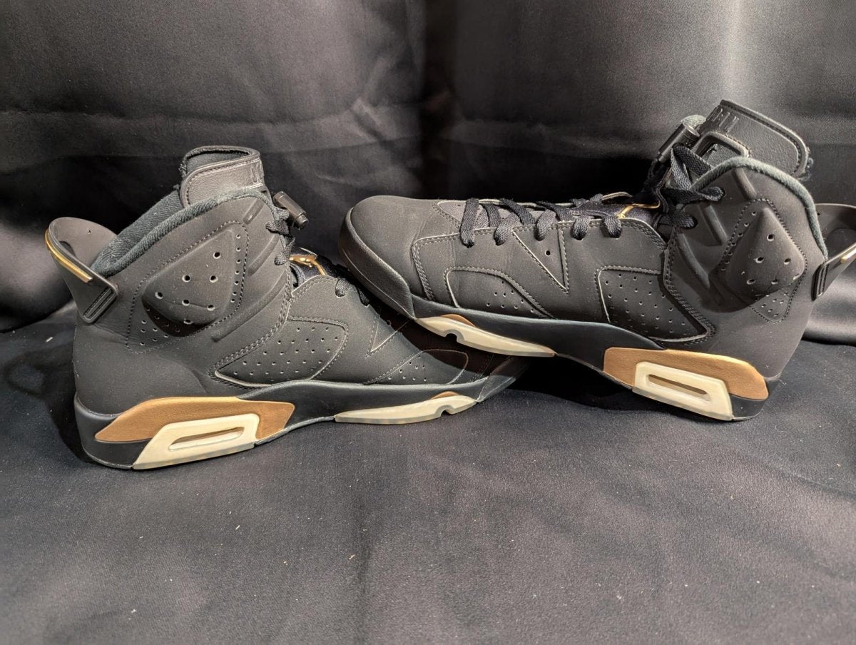 Jordan 6 Retro DMP "Defining Moments" Black Gold Sz 12 Used Good CT4954 - 007 - Sole & Drip