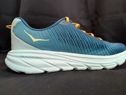HOKA ONE ONE Rincon 3 Running Shoe Deep Lagoon/Ocean Mist Size 13 Used VGC - Sole & Drip