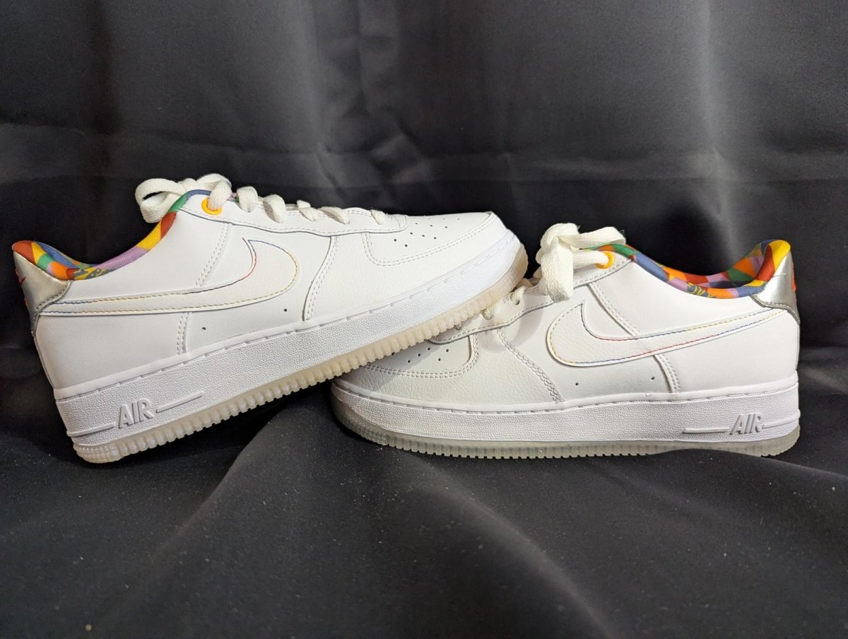 NEW NIB Nike AF1 Low LV8 GS "Playful Print" Multi Heel Size 6.5Y FN8912 - 111 - Sole & Drip