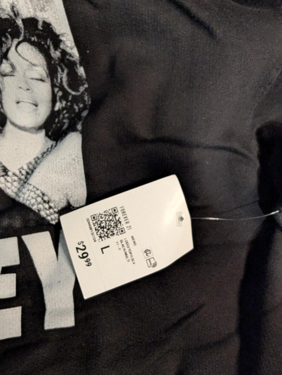 NWT Whitney Houston Triple Portrait Hoodie Black Pink Script Size L Music Icon - Sole & Drip