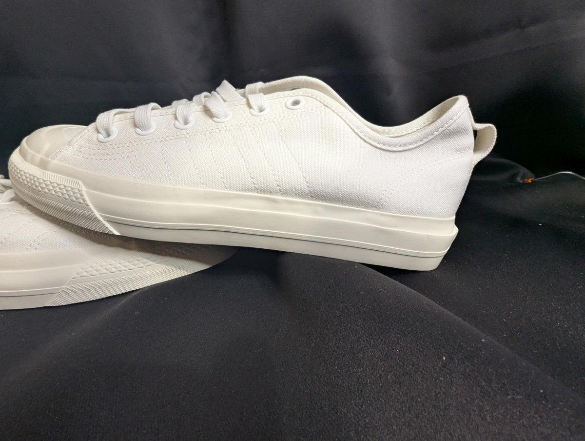 NEW NIB Adidas Nizza RF "Triple White" Canvas Retro Size 8.5 EF1883 Clean Look - Sole & Drip