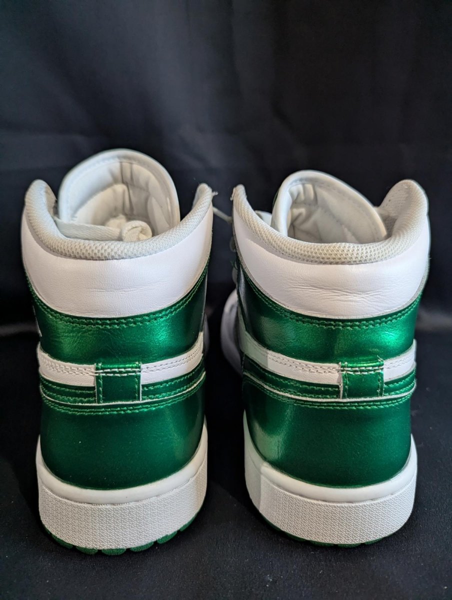 Jordan 1 High Golf "Metallic Green" Size 10 Used VGC DQ0660 - 130 Spikeless - Sole & Drip