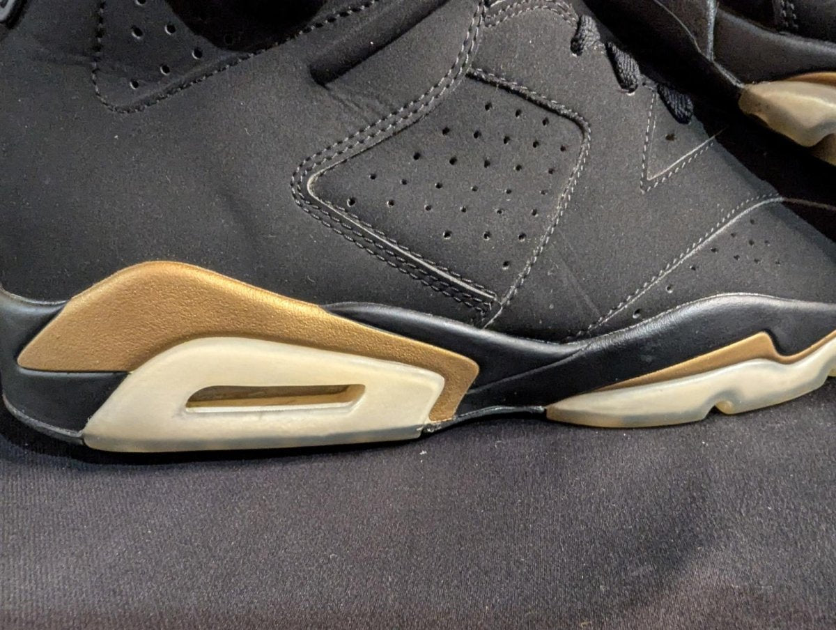 Jordan 6 Retro DMP "Defining Moments" Black Gold Sz 12 Used Good CT4954 - 007 - Sole & Drip