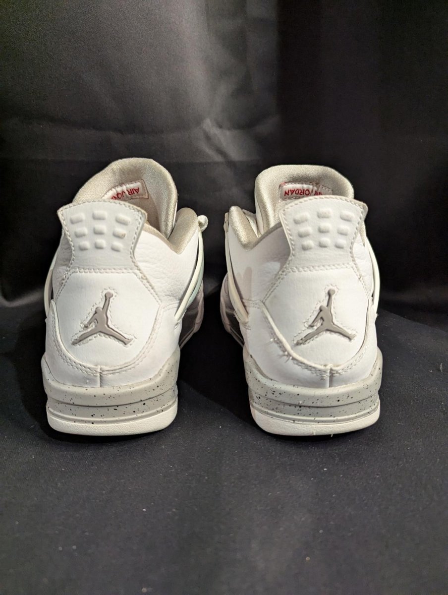 Jordan 4 Retro GS "White Oreo" Size 6.5Y Used VGC w/ Box CT8527 - 100 Speckle - Sole & Drip