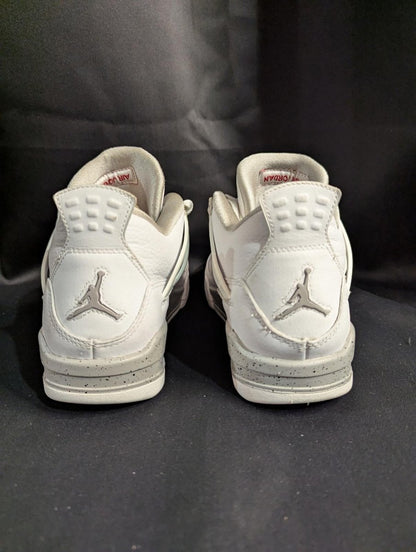 Jordan 4 Retro GS "White Oreo" Size 6.5Y Used VGC w/ Box CT8527 - 100 Speckle - Sole & Drip