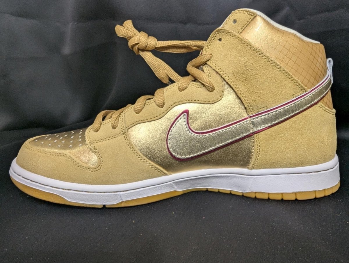 DS Nike SB Dunk High Premium "Thai Temple" Koston 2010 Gold 11.5 313171 - 702 NIB - Sole & Drip
