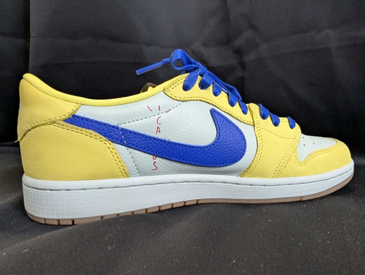Travis Scott Jordan 1 Low OG SP "Canary" Wmns 11.5 / Men's 10 DZ4137 - 700 - Sole & Drip