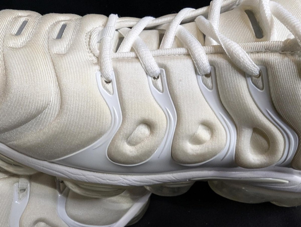 Nike Air VaporMax Plus "Triple White" Used VGC Size 13 924453 - 100 Off White - Sole & Drip