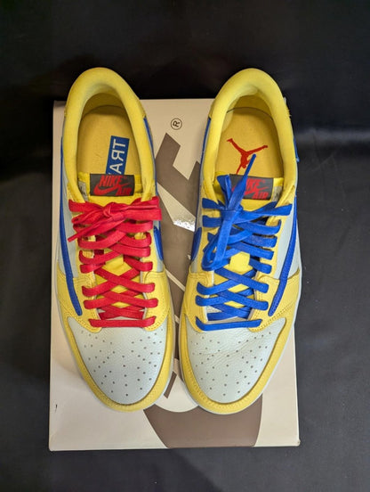 Travis Scott Jordan 1 Low OG SP "Canary" Wmns 11.5 / Men's 10 DZ4137 - 700 - Sole & Drip