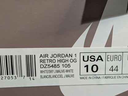 NEW DS Air Jordan 1 Retro High OG "Sky J Mauve" White Purple Men's 10 DZ5485 - 105 - Sole & Drip