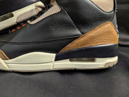Jordan 3 Retro "Desert Elephant" Black Rush Orange US 8 Used Good CT8532 - 008 - Sole & Drip