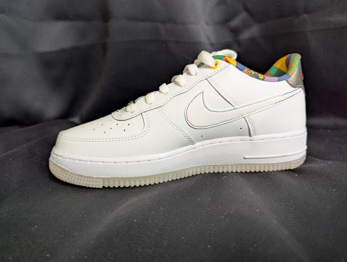 NEW NIB Nike AF1 Low LV8 GS "Playful Print" Multi Heel Size 6.5Y FN8912 - 111 - Sole & Drip