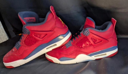 Jordan 4 Retro SE "FIBA" Red Blue Size 13 Used VGC CI1184 - 617 minor Sole Flaw - Sole & Drip