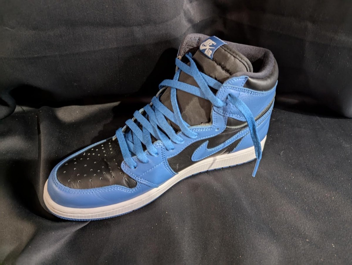 NEW NIB Air Jordan 1 High OG "Dark Marina Blue" Black Blue Size 12 555088 - 404 - Sole & Drip